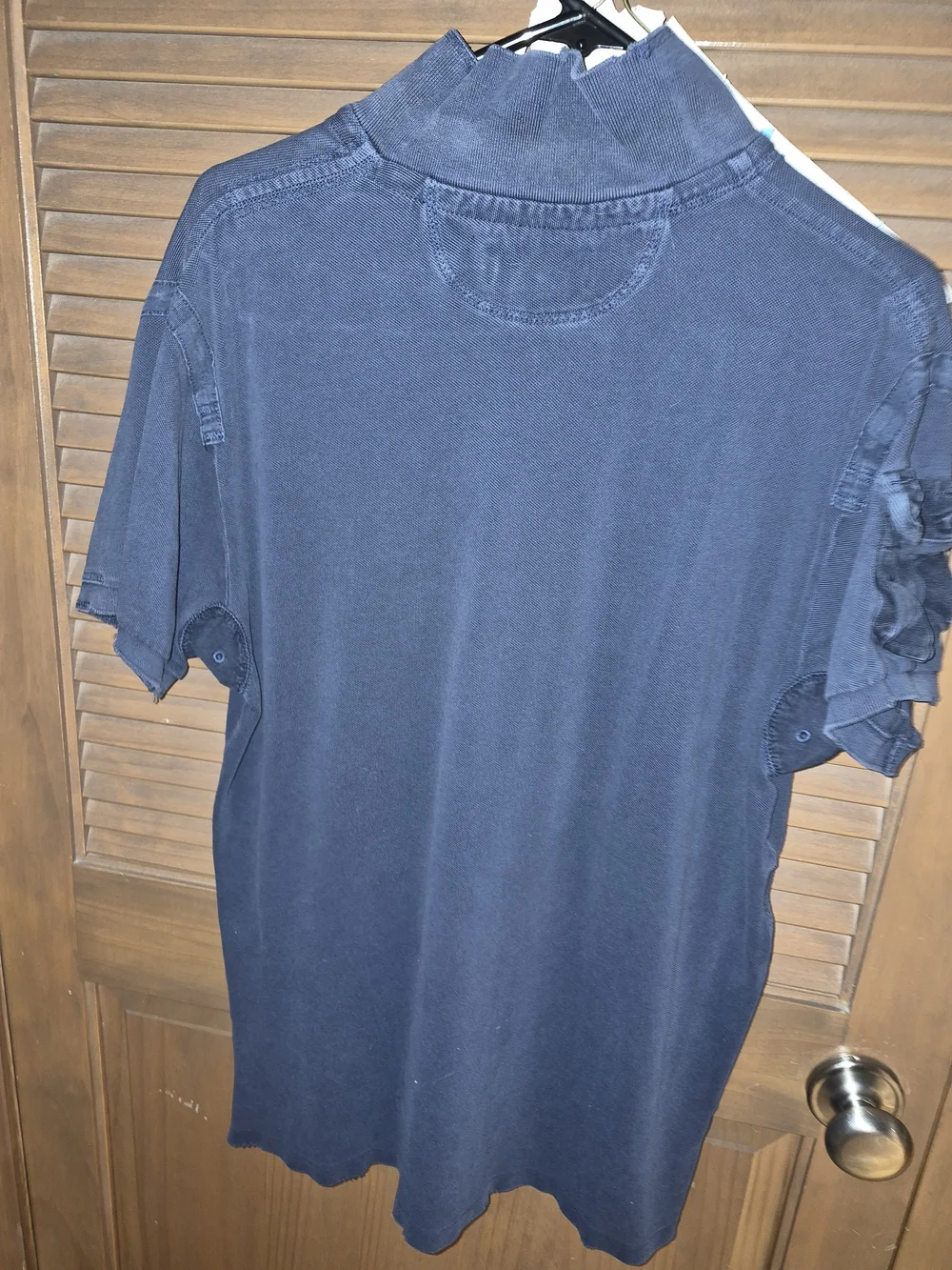 Ralph Lauren Navy Polo Shirt with Red Topstitch